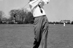 AUGUSTA, GA - MARCH 1934:  Horton Smith, first Master's Champion, swings during the 1934 Masters Tournament at Augusta National Golf Club held March 22-25, 1934 in Augusta, Georgia. (Photo by Augusta National/Getty Images)